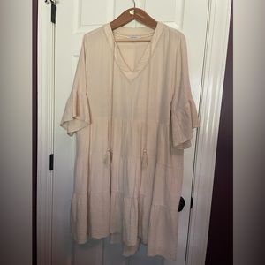 🔥BOGO🔥 White Birch Gauzy Boutique 2x Tiered Dress Bell Sleeve